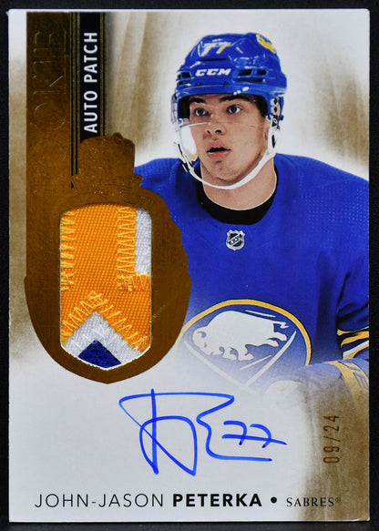 2021-22 UD The Cup Patch Gold Foil Peterka 182 Sabres RC Auto 09/24 Patch 5392