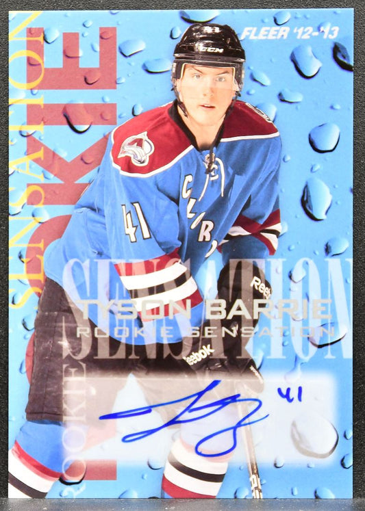 2012-13 Fleer Rookie Sensation Tyson Barrie 18 Colorado Avalanche RC Auto 1771