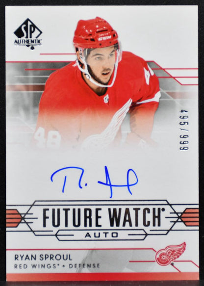 2014-15 SP Authentic Future Watch Auto Ryan Sproul RC Auto 495/999 3722