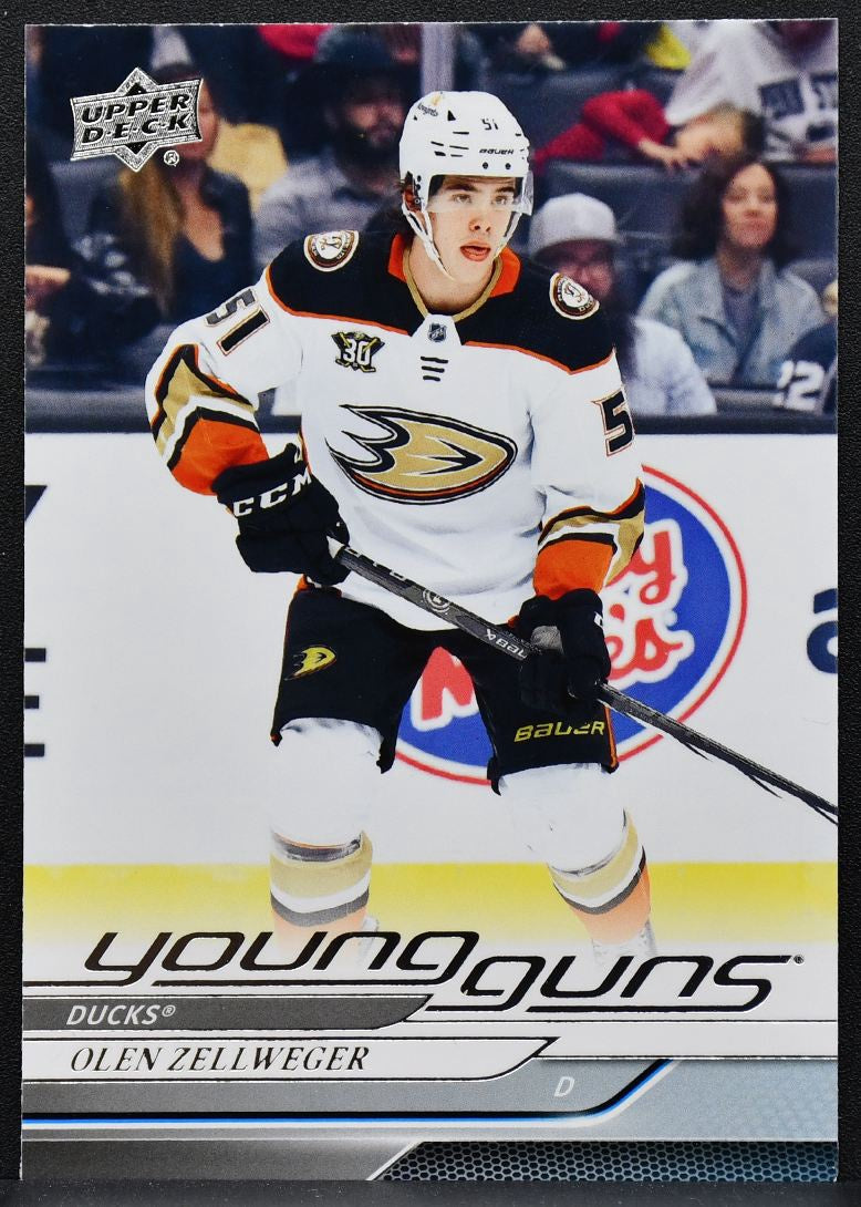 2024-25 Upper Deck Series 1 Young Guns Olen Zellweger 236 Anaheim Ducks RC 7466