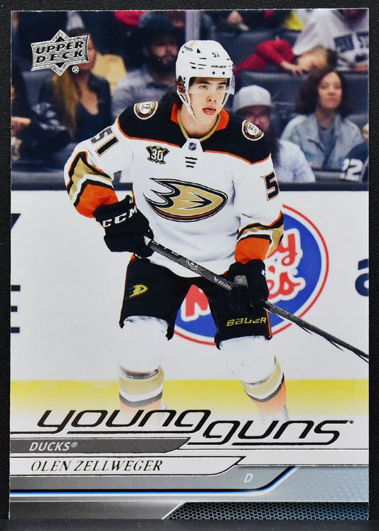 2024-25 Upper Deck Series 1 Young Guns Olen Zellweger 236 Anaheim Ducks RC 7466