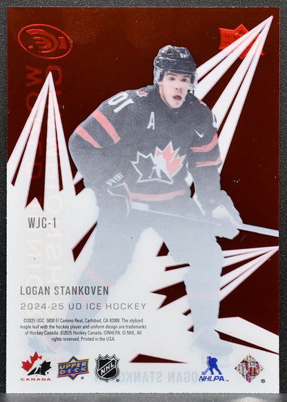 2024-25 UD Ice World Junior Championship Logan Stankoven WJC-1 Canada 85/99 7856