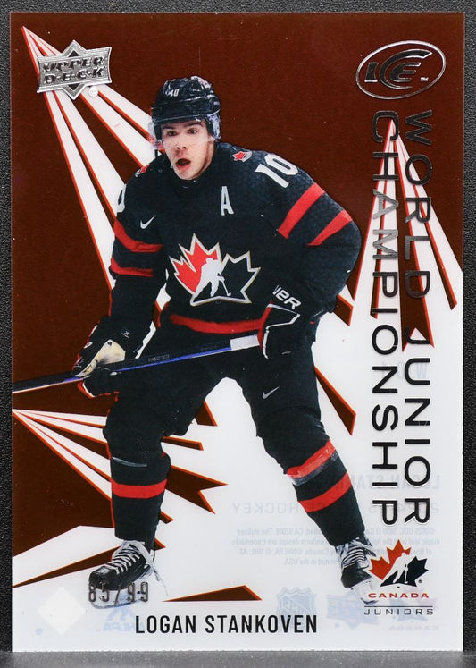 2024-25 UD Ice World Junior Championship Logan Stankoven WJC-1 Canada 85/99 7856