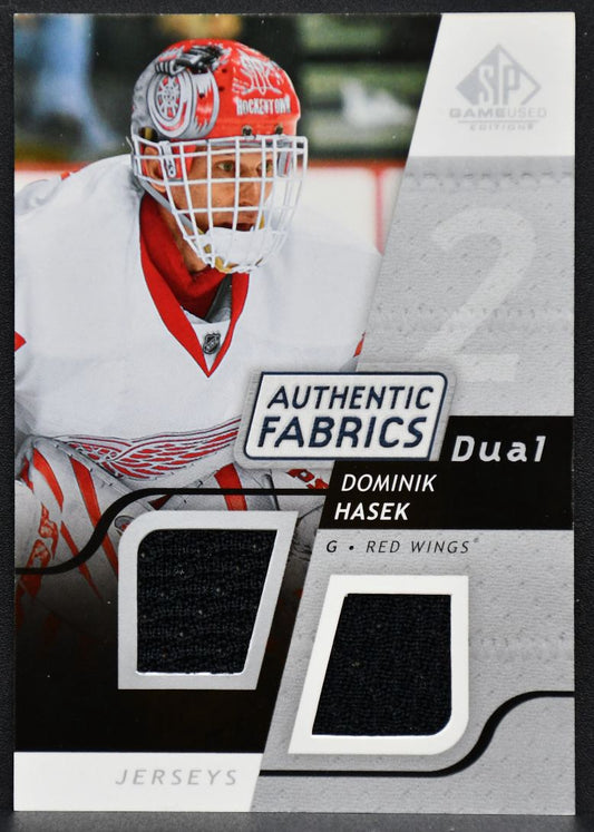 2008-09 SP Game Used Authentic Fabrics Dual Dominik Hasek AF-DH Red Wings Jersey 7139