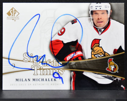 2011-12 SP Authentic Sign of the Times Milan Michalek SOT-MM Senators Auto 1250