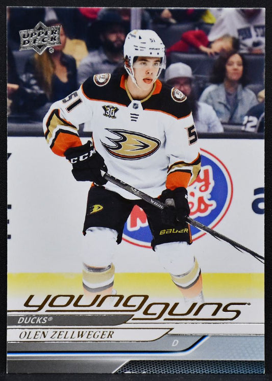 2024-25 Upper Deck Series 1 Young Guns Olen Zellweger 236 Anaheim Ducks RC 1830