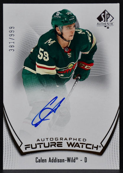2021-22 SP Authentic Future Watch Auto Calen Addison 133 RC Auto 381/999 1234