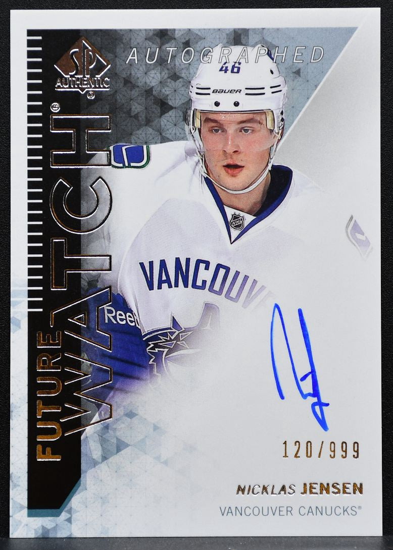 2013-14 SP Authentic Future Watch Auto Nicklas Jensen RC Auto 120/999 2206