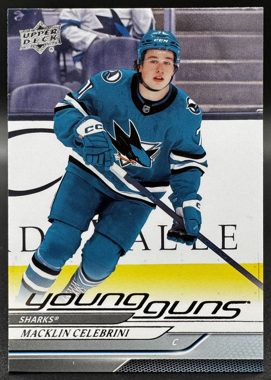 2024-25 UD Young Guns Macklin Celebrini 451 San Jose Sharks RC