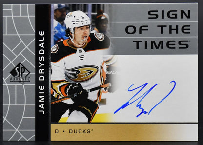 2022-23 SP Authentic Jamie Drysdale RSOTT-JD Anaheim Ducks Auto