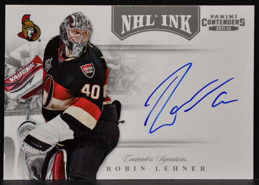 2011-12 Panini Contenders NHL Ink Robin Lehner 39 Ottawa Senators Auto