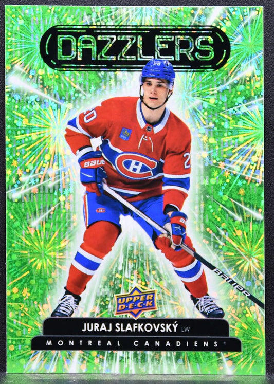 2022-23 Upper Deck Dazzlers Green Juraj Slafkovsky DZ-88 Montreal Canadiens 8960
