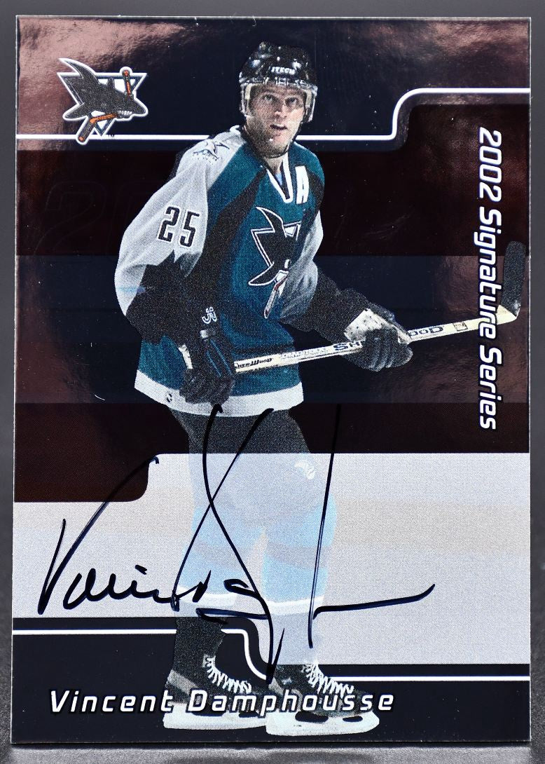 2002-03 Be a Player Signature Series Autograph Damphousse San Jose Sharks