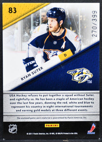 2011-12 Panini Certified Fabric of the Game Suter /399 Jersey 1862