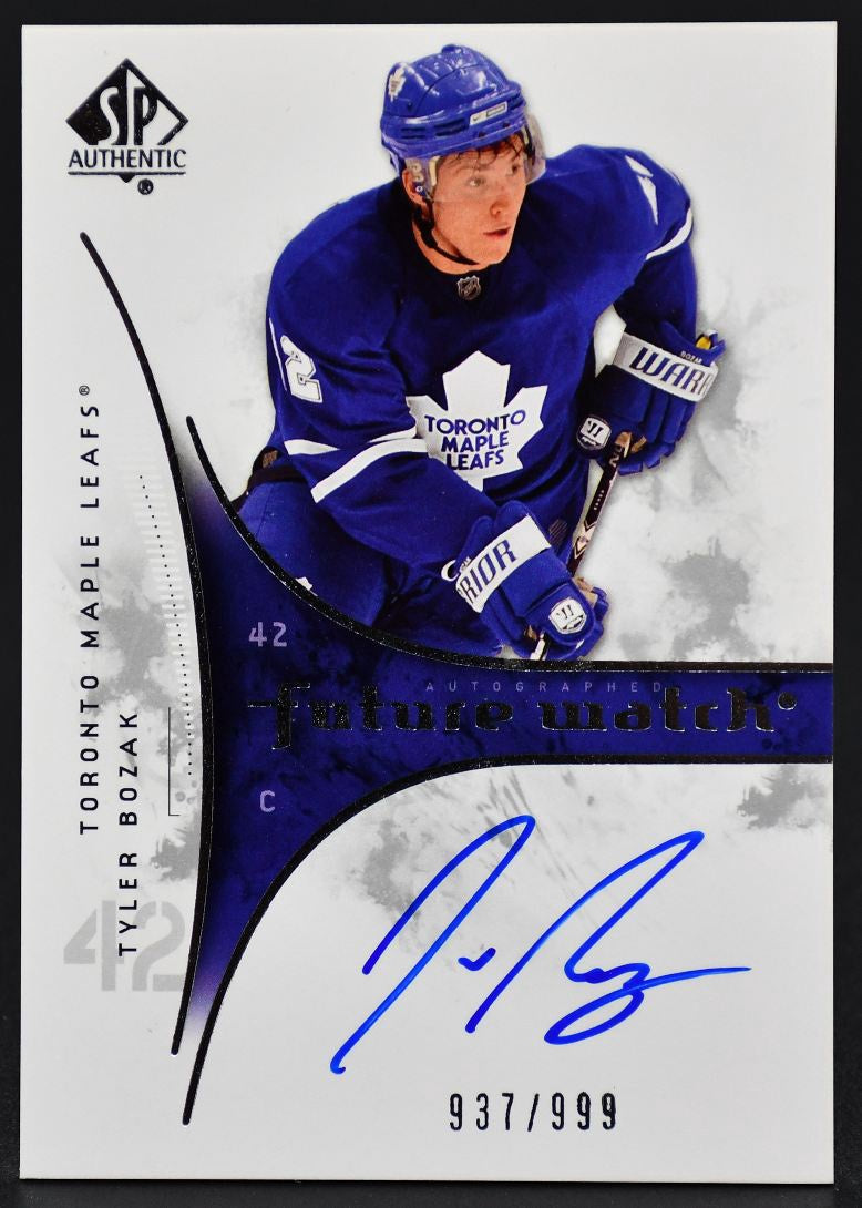 2009-10 SP Authentic Future Watch Auto Bozak Toronto Maple Leafs RC Auto /999