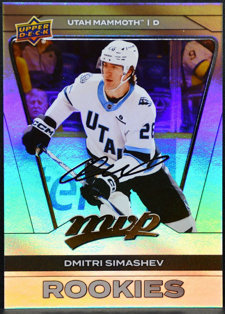 2025-26 UD MVP Rookies Silver Script Dmitri Simashev 272 Utah Mammoths RC 3566