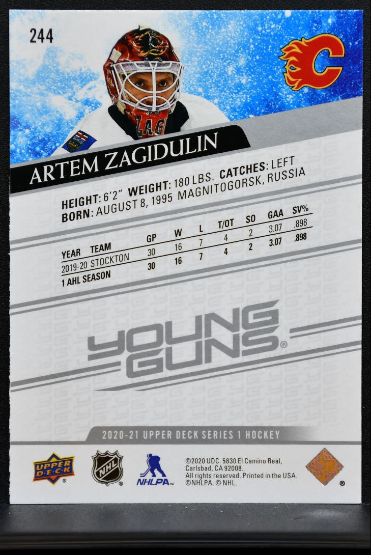 2020-21 Upper Deck Series 1 Young Guns Artem Zagidulin Calgary Flames RC 1358