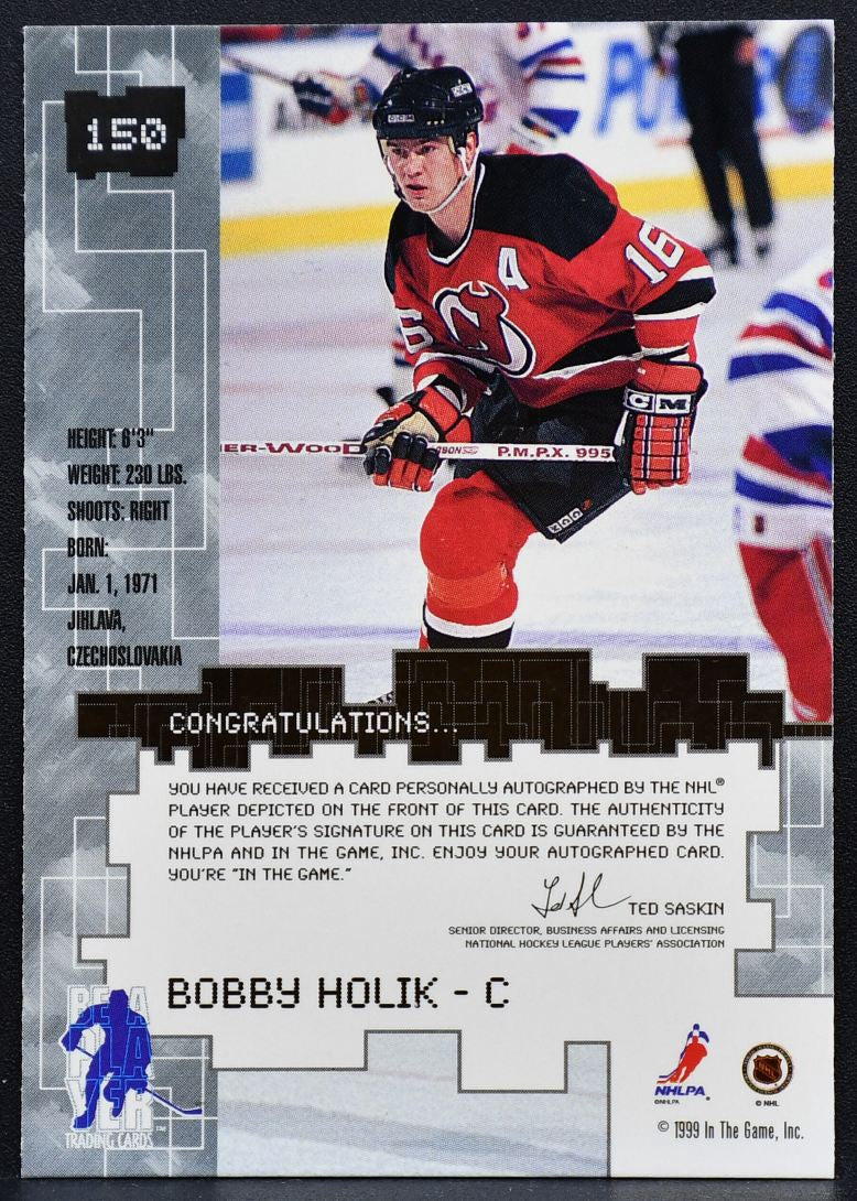 1999-100 In The Game Millenium Series Gold Bobby Holik 10 Devils Auto 8621