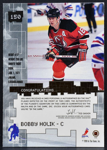 1999-100 In The Game Millenium Series Gold Bobby Holik 10 Devils Auto 8621
