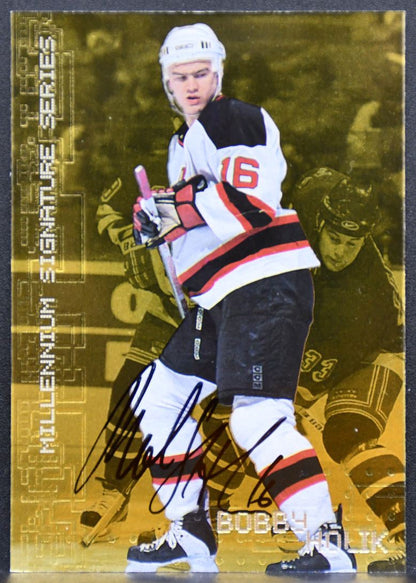 1999-100 In The Game Millenium Series Gold Bobby Holik 10 Devils Auto 8621