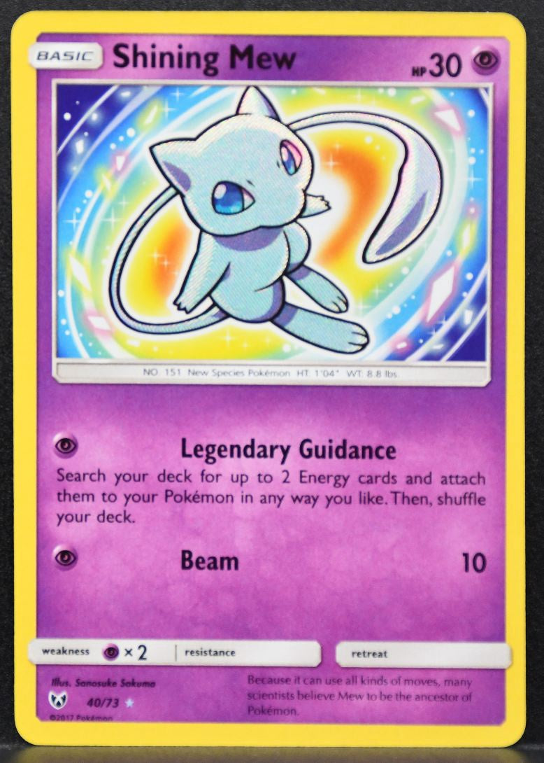 Pokémon Shining Mew Sun & Moon: Shining Legends 40/73 NM Holofoil English