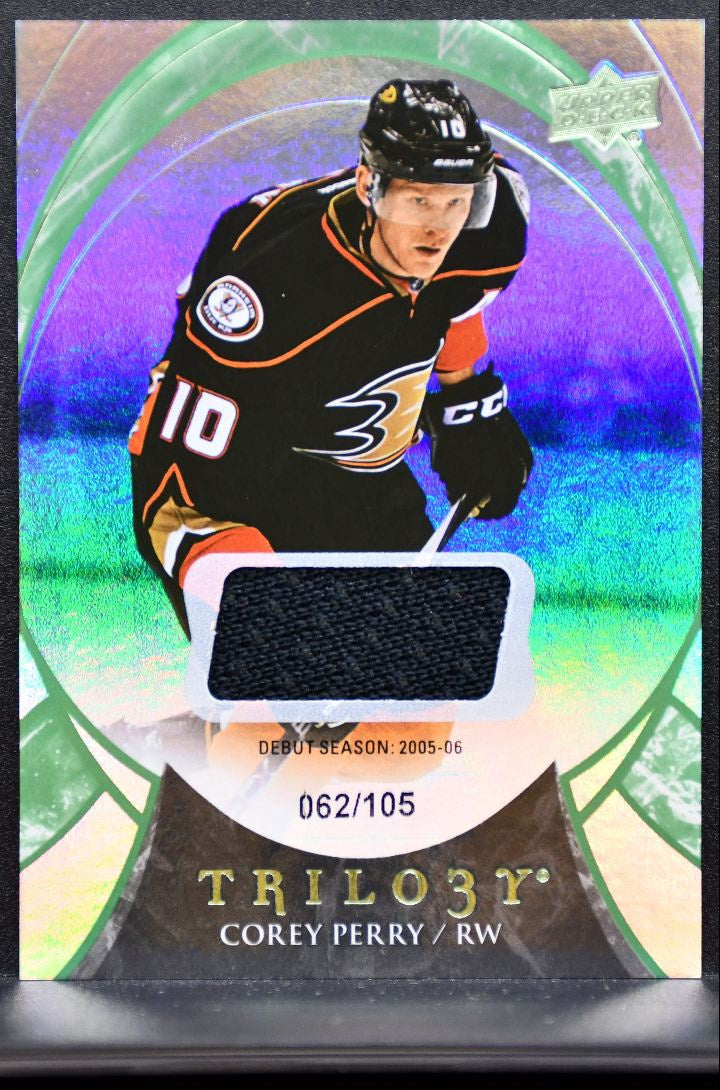 2015-16 Upper Deck Trilogy Jersey Corey Perry Anaheim Ducks 062/105 Jersey 6996