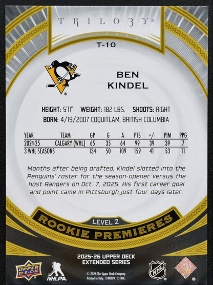 2025-26 UD Extended Series Trilogy Premieres Level 2 Kindel RC 276/499 1440