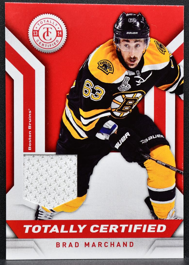 2013-14 Panini Totally Certified Jerseys Red Brad Marchand Bruins Jersey 3902