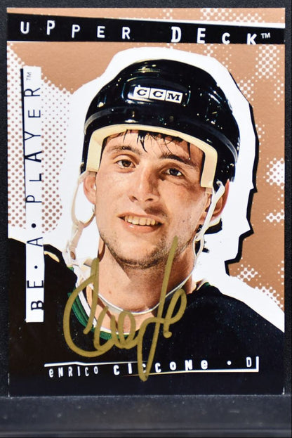 1995-96 Upper Deck Be a Player Auto Enrico Ciccone Tampa Bay Lightning Auto 2844