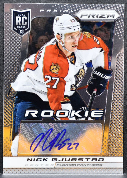 2013-14 Panini Prizm Rookie Autographs Nick Bjugstad A-BJ Panthers RC Auto 9862