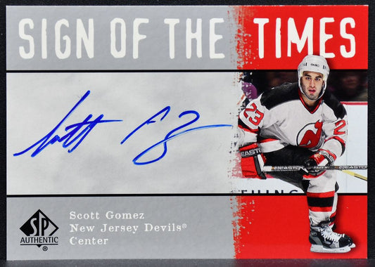 2000-01 SP Authentics Sign of the Times Scott Gomez SG Auto 0398