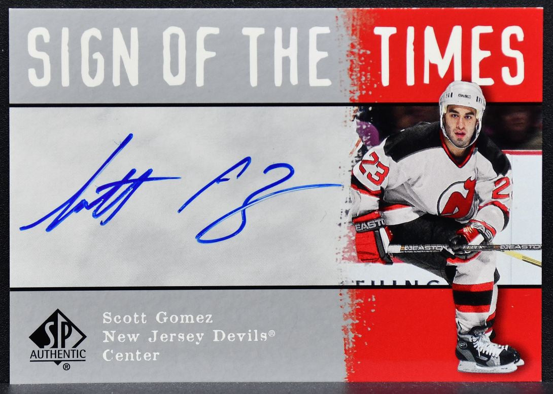 2000-01 SP Authentics Sign of the Times Scott Gomez SG Auto 0398