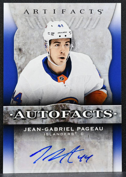 2021-22 UD Artifacts Autofacts Jean Gabriel Pageau AF-JP Islanders Auto 4083
