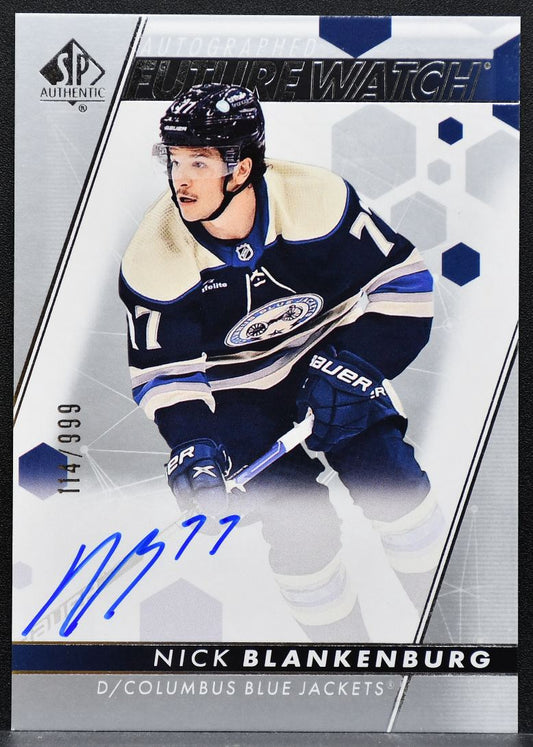 2022-23 SP Authentic Future Watch Auto Nick Blankenburg RC Auto 1436