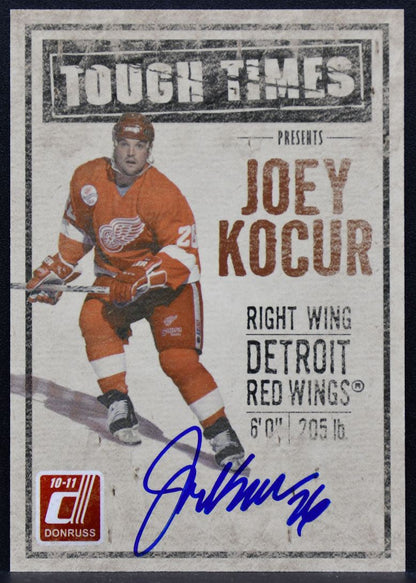 2010-11 Donruss Tough Times Autographs Joey Kocur 3 Auto 148/250 4358