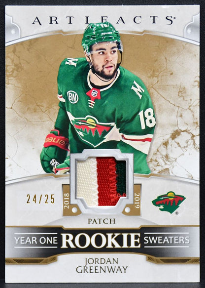2019-20 UD Artifacts Year One Sweaters Patch Greenway Wild RC 24/25 Patch 3015
