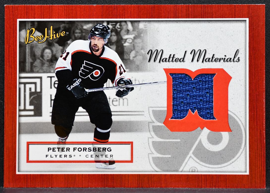2005-06 Upper Deck Beehive Matted Materials Peter Forsberg Flyers Jersey 0257