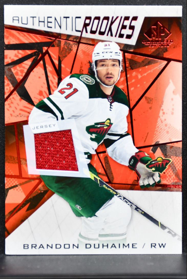 2021-22 SP Game Used Red Jersey Brandon Duhaime Minnesota Wild RC Jersey 2530