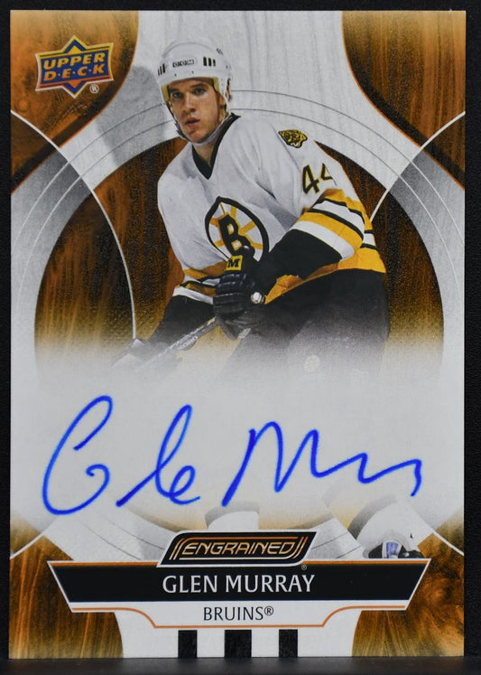 2025-26 UD Engrained Icons Base Auto Glen Murray CA-GM Boston Bruins Auto 6058