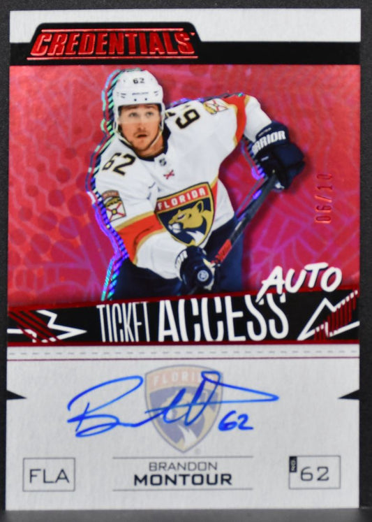 2023-24 Upper Deck Credentials Ticket Access Auto Brandon Montour Auto 7053
