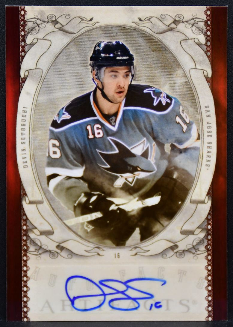 2010-11 Upper Deck Artifacts Autofacts Devin Setoguchi AF-SE Sharks Auto 9246