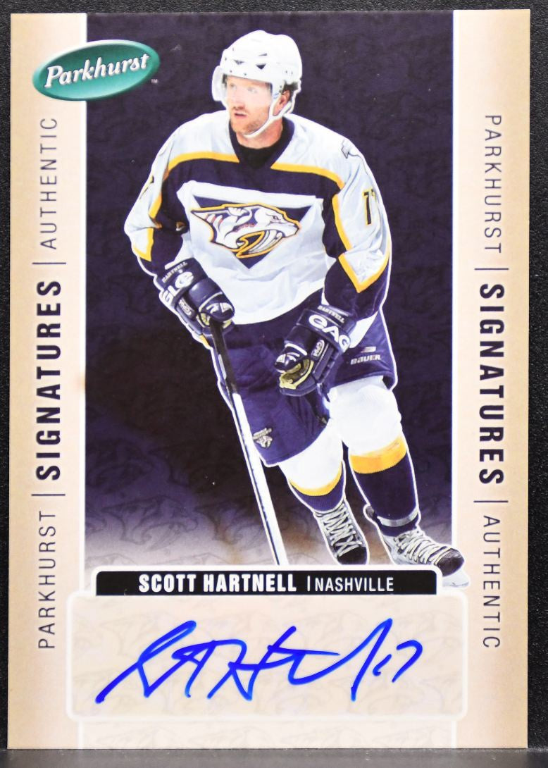 2005-06 Parkhurst Signatures Scott Hartnell SH Nashville Predators Auto 7386