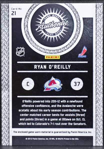 2011-12 Panini Titanium Game-Worn Gear Ryan O'Reilly 21 Jersey 0635