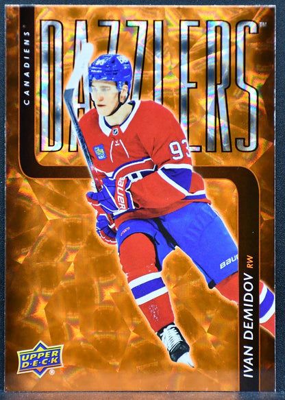 2025-26 UD Series 1 Dazzlers Orange Ivan Demidov DZ-18 Montreal Canadiens 7086