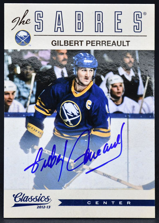 Carte autographiée Gilbert Perreault 12 de la collection Panini Classics Signatures 2012-13