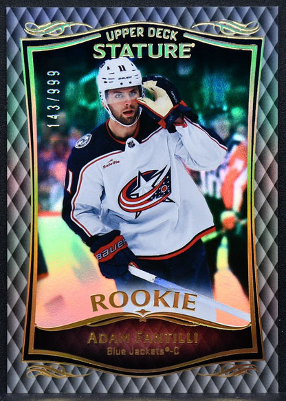 2023-24 UD Stature Rookie Adam Fantilli 48 Columbus Blue Jackets RC 143/999 8198