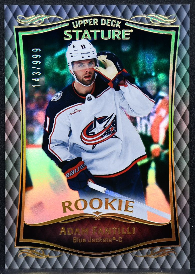 2023-24 UD Stature Rookie Adam Fantilli 48 Columbus Blue Jackets RC 143/999 8198