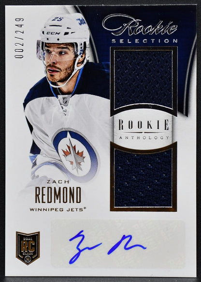 2013-14 Panini Anthology  Redmond 194 Winnipeg Jets RC Auto 002/249 Jersey 0362