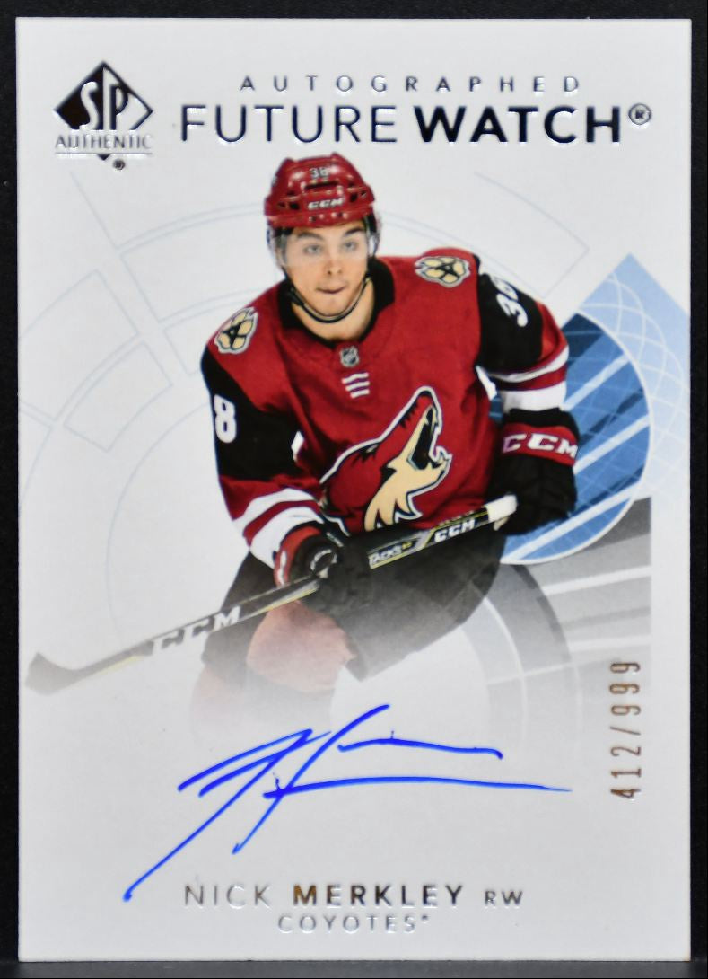 2017-18 SP Authentic Future Watch Auto Merkley RC Auto 412/999 9175