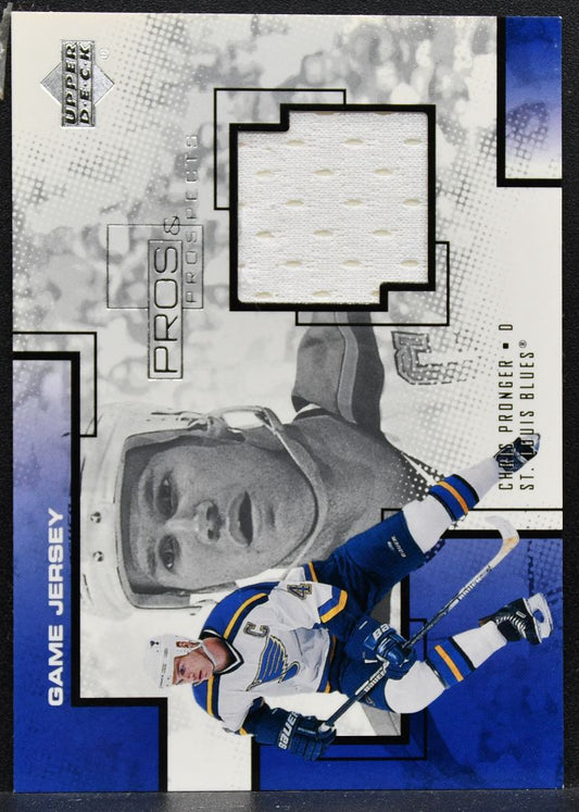 2000-01 UD Pros and Prospects Game Jersey Chris Pronger Blues Jersey 1931